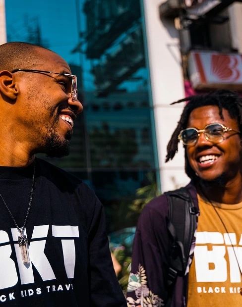 Two BKT team members smiling together
